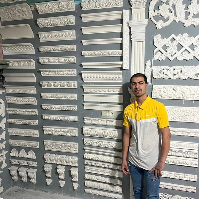 گچبری سقف ابزار گچی قاب بندی گچ بری سقف