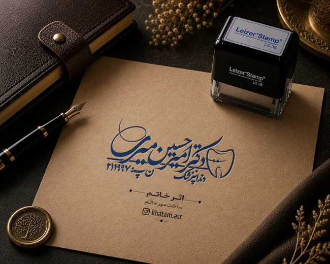 مهر ژلاتینی، لیزری، طرح خاتم